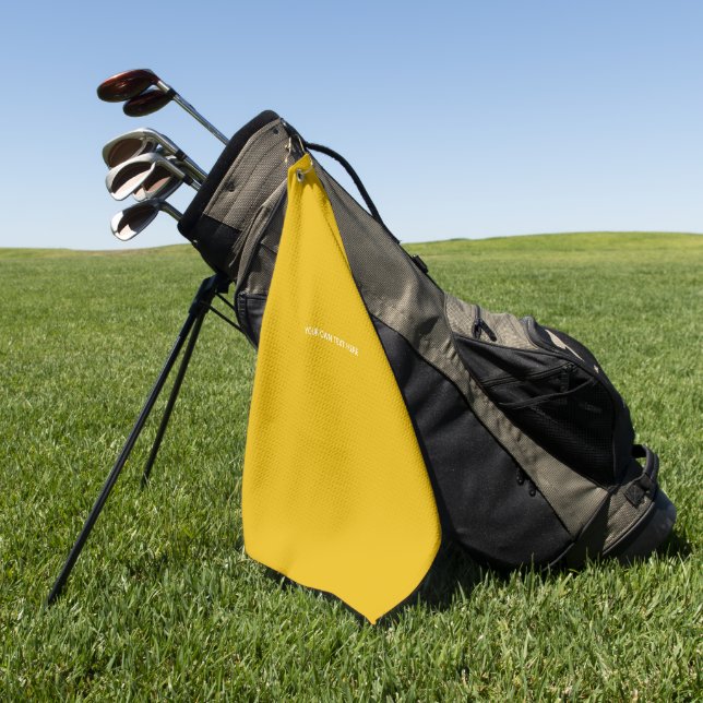 Create Your Own Yellow Custom Design Golf Towel (Green)