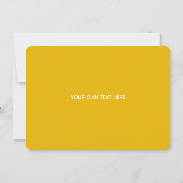 Create Your Own Yellow Custom Design Holiday Card (Front)