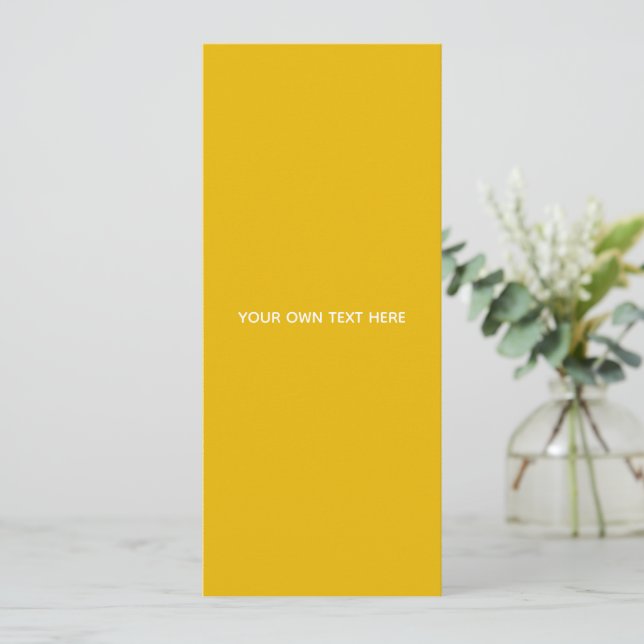 Create Your Own Yellow Custom Design Invitation (Standing Front)