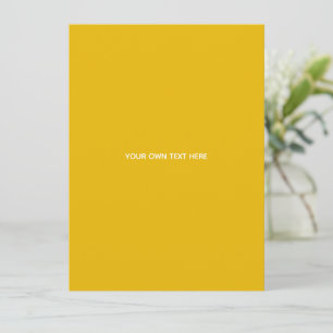 Create Your Own Yellow Custom Design Invitation