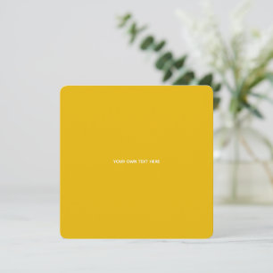 Create Your Own Yellow Custom Design Invitation