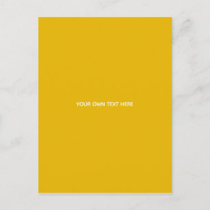 Create Your Own Yellow Custom Design Invitation Postcard