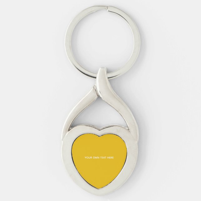 Create Your Own Yellow Custom Design Key Ring (Front)