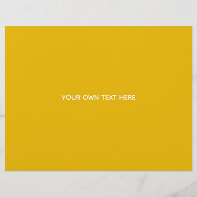 Create Your Own Yellow Custom Design Letterhead (Front)