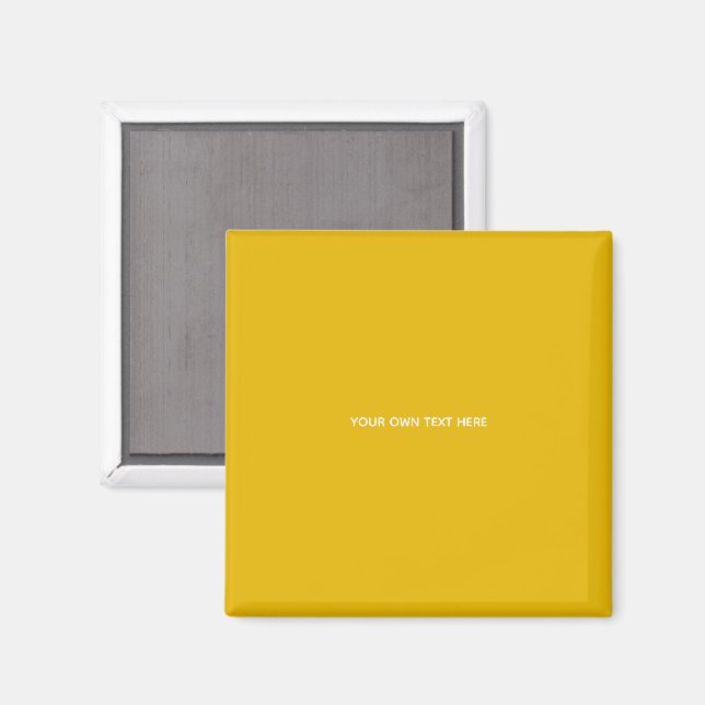 Create Your Own Yellow Custom Design Magnet (Front/Back)