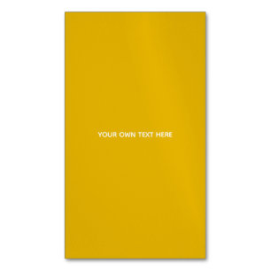 Create Your Own Yellow Custom Design Magnetic Business Card