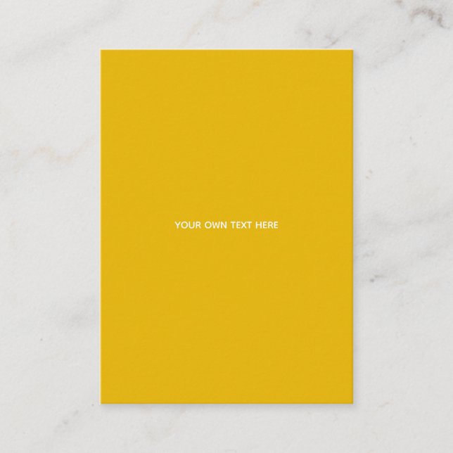 Create Your Own Yellow Custom Design Place Card (Front)