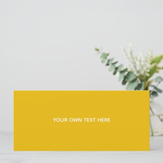 Create Your Own Yellow Custom Design Programme (Standing Front)