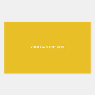 Create Your Own Yellow Custom Design Rectangular Sticker