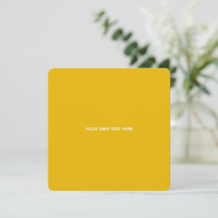 Create Your Own Yellow Custom Design Save The Date