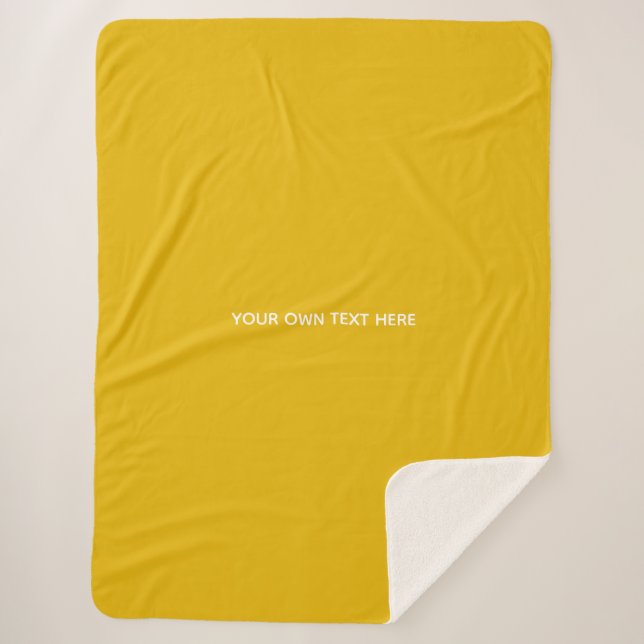 Create Your Own Yellow Custom Design Sherpa Blanket (Front)