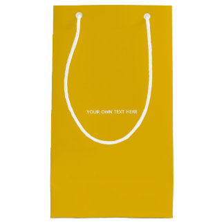 Create Your Own Yellow Custom Design Small Gift Bag