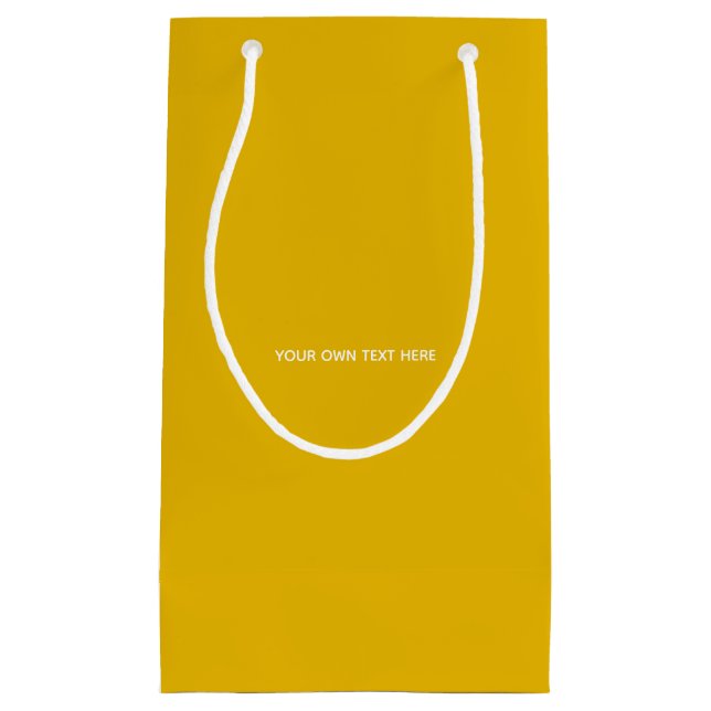 Create Your Own Yellow Custom Design Small Gift Bag (Front)