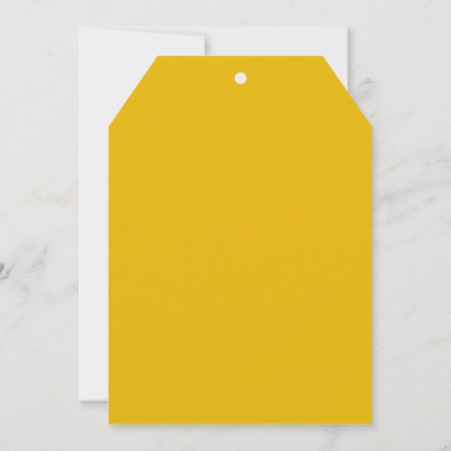 Create Your Own Yellow Custom Design Thank You Card (Back)