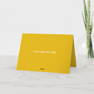 Create Your Own Yellow Custom Design Thank You Card