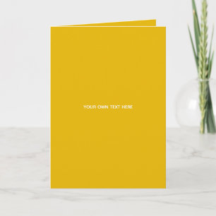 Create Your Own Yellow Custom Design Thank You Card