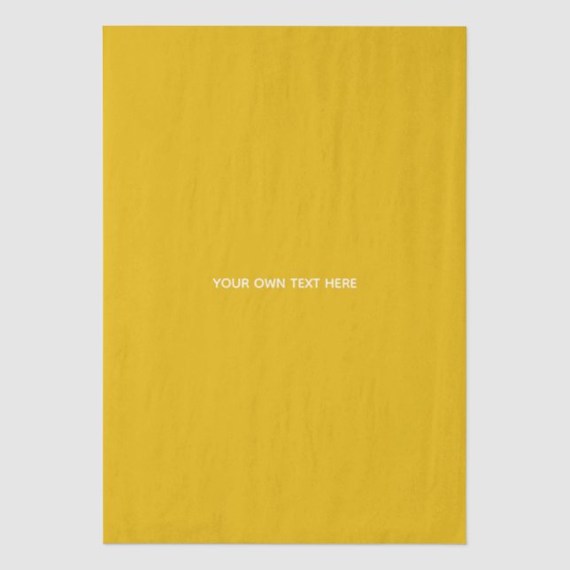 Create Your Own Yellow Custom Design Tissue Paper (Front)