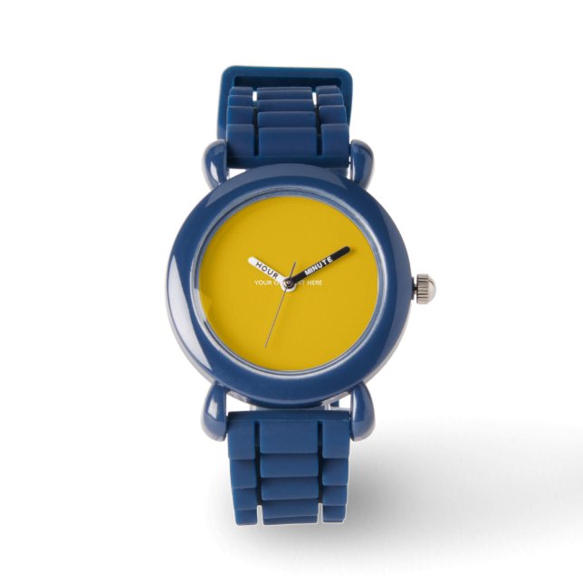 Create Your Own Yellow Custom Design Watch (Front)