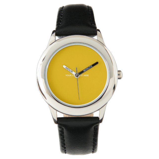 Create Your Own Yellow Custom Design Watch (Front)