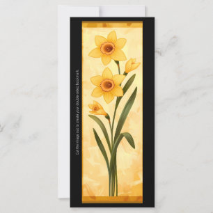 Create Your Own Yellow Daffodils Bookmark Card