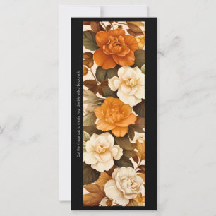Create Your Own Yellow & Ivory Roses Bookmark Card