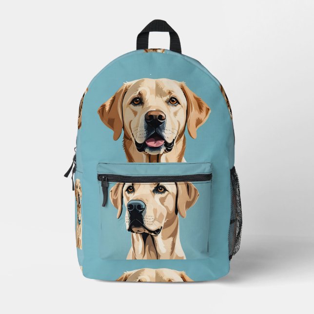 "create your own" your image here dog  printed backpack (Front)