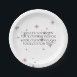 Create Your Own - Your Image Here - Paper Plate<br><div class="desc">Customise this item from scratch with your own design images and/or text,  or personalise the current background. Visit Autumn Weddings on Zazzle to view our entire collection of easy to personalise wedding and event supplies,  gifts,  favours and more.</div>