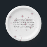 Create Your Own - Your Image Here - Paper Plate<br><div class="desc">Customise this item from scratch with your own design images and/or text,  or personalise the current background. Visit Autumn Weddings on Zazzle to view our entire collection of easy to personalise wedding and event supplies,  gifts,  favours and more.</div>