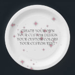 Create Your Own - Your Image Here - Paper Plate<br><div class="desc">Customise this item from scratch with your own design images and/or text,  or personalise the current background. Visit Autumn Weddings on Zazzle to view our entire collection of easy to personalise wedding and event supplies,  gifts,  favours and more.</div>
