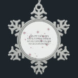 Create Your Own - Your Image Here - Snowflake Pewter Christmas Ornament<br><div class="desc">Customise this item from scratch with your own design images and/or text,  or personalise the current background. Visit Autumn Weddings on Zazzle to view our entire collection of easy to personalise wedding and event supplies,  gifts,  favours and more.</div>