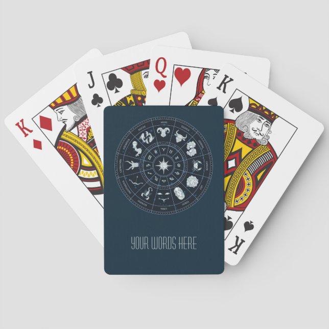 Create Your Own Zodiac Wheel Playing Cards (Back)