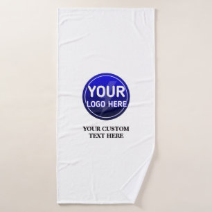 Create your owner's custom logo/editable template bath towel