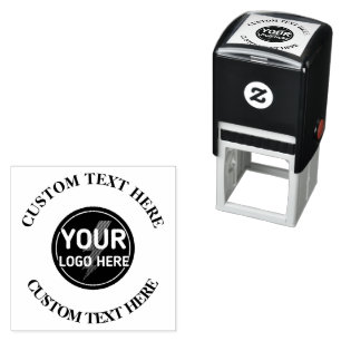 Create your owner's custom logo/editable template self-inking stamp