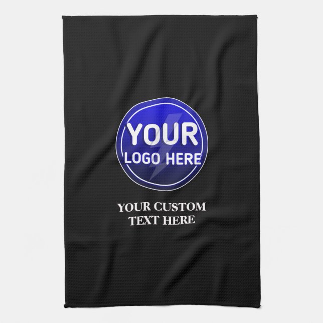 Create your owner's custom logo/editable template  tea towel (Vertical)