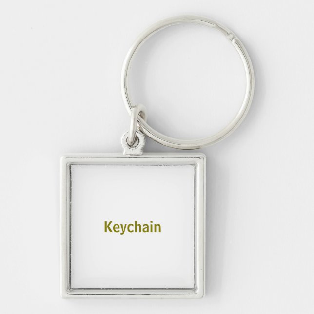 Create Your Personalise 1.375" l x 1.375" w Key Ring (Front)