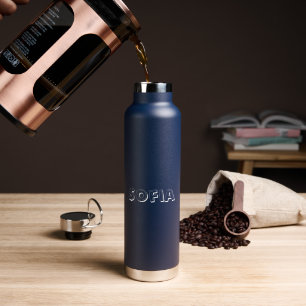 Create Your Personalise 20 oz Navy Water Bottle