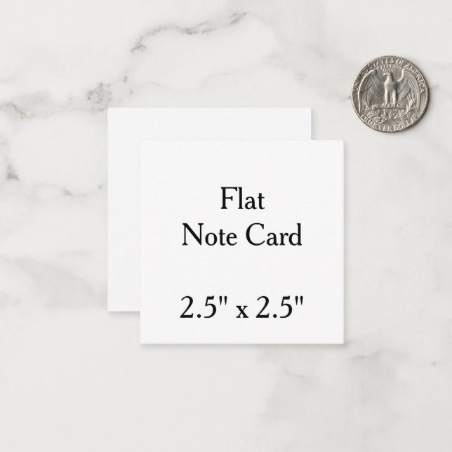 Create your personalise .2.5" x 2.5" squeard Flat  Card (Front/Back In Situ)