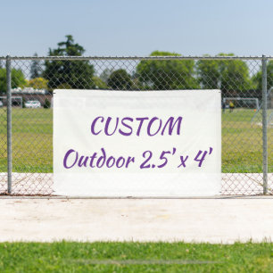 create your personalise 2.5' x 4' outdoor banner