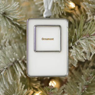 Create Your Personalise 2" l x 2.8" w Silver Plated Framed Ornament