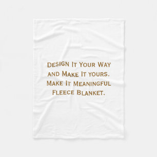 Create Your Personalise 30" x 40" Fleece Blanket