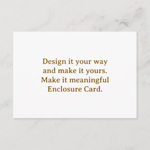 Create Your Personalise 3.5" x 5" Enclosure Card