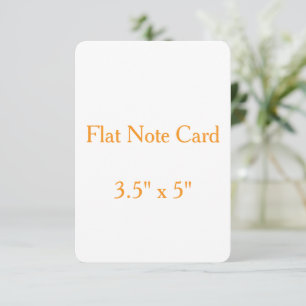 Create your personalise 3.5" x 5" Rounded Flat Card