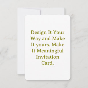 Create Your Personalise 3.5" x 5" Rounded Invitation