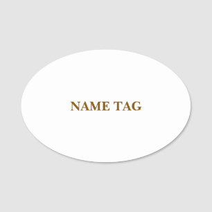 Create Your Personalise 3" X 2" Oval Name Tag