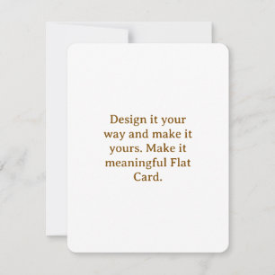 Create Your Personalise 4.25" x 5.5" Flat Card