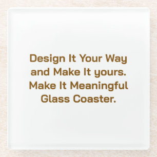 Create Your Personalise 4.2"l x 4.2"w x 0.375"h Glass Coaster