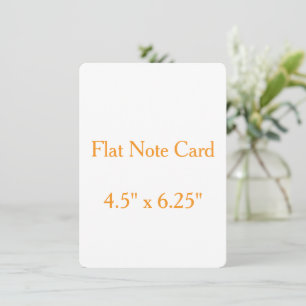 Create your personalise 4.5" x 6.25"Rounded Flat Card