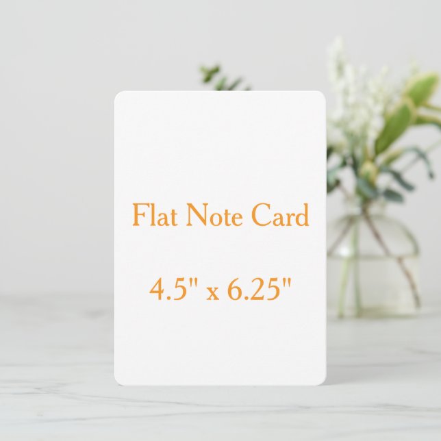 Create your personalise 4.5" x 6.25"Rounded Flat Card (Standing Front)