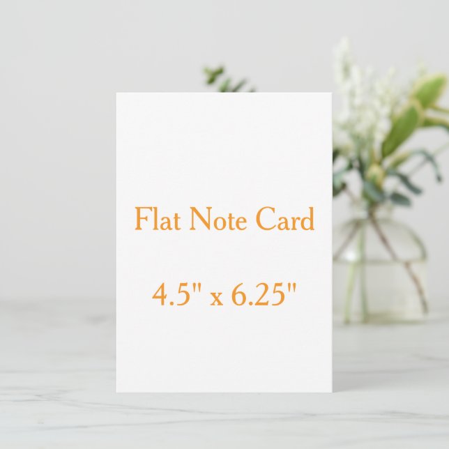 Create your personalise 4.5" x 6.25"  Squared Flat Card (Standing Front)