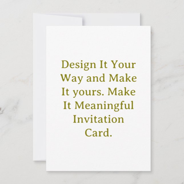 Create Your Personalise 4.5" x 6.25" Squared Invitation (Front)
